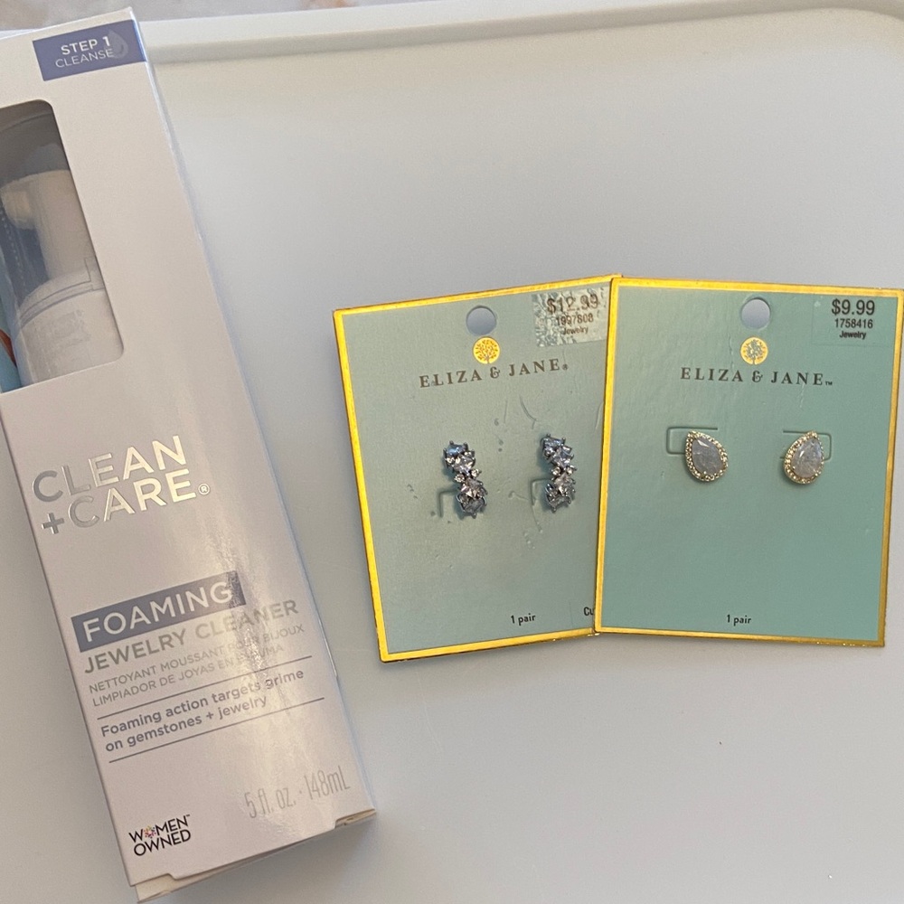 Earrings & Jewelry Cleaner Bundle